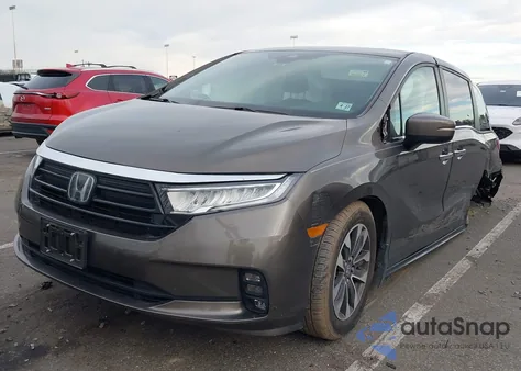 2022 Honda Odyssey Ex-L из США, поврежденный, VIN 5FNRL6H7XNB061495